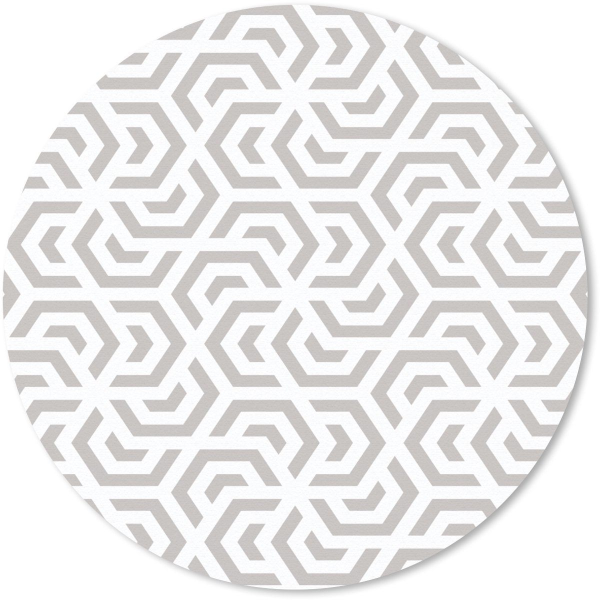 Muismat rond 30x30 cm - Mousepad Grafisch - Patroon - Modern - Hexagon - Ronde muismatten