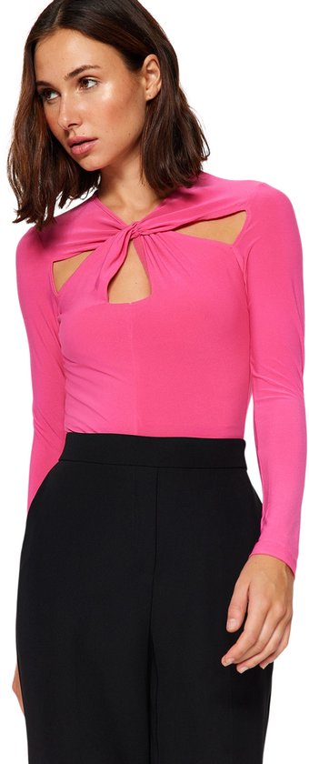 Trendyol Zwarte Uitgesneden En Verzamelde Details, Aansluitende/Getailleerde Gebreide Bodysuit Met Elastische Drukknopen Twoaw22Bd0047