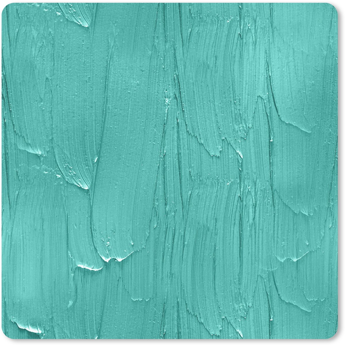 Muismat 20x20 cm - Mousepad Verf - Patronen - Turquoise - Muismatten