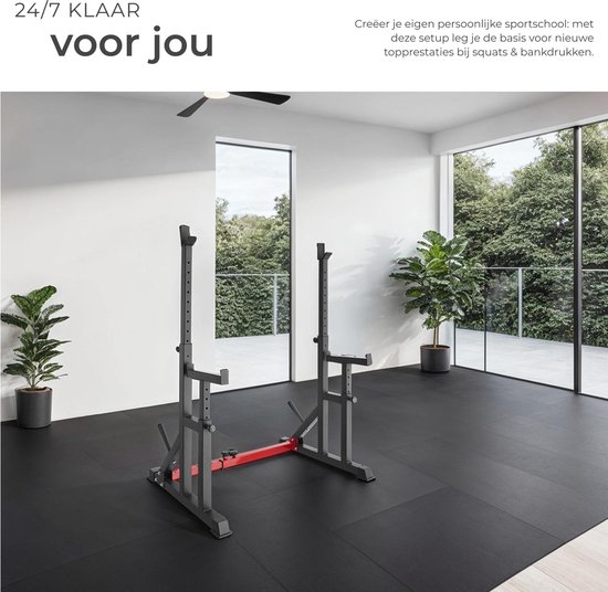 Rack à squat de musculation réglable et inclinable de qualité pour home gym