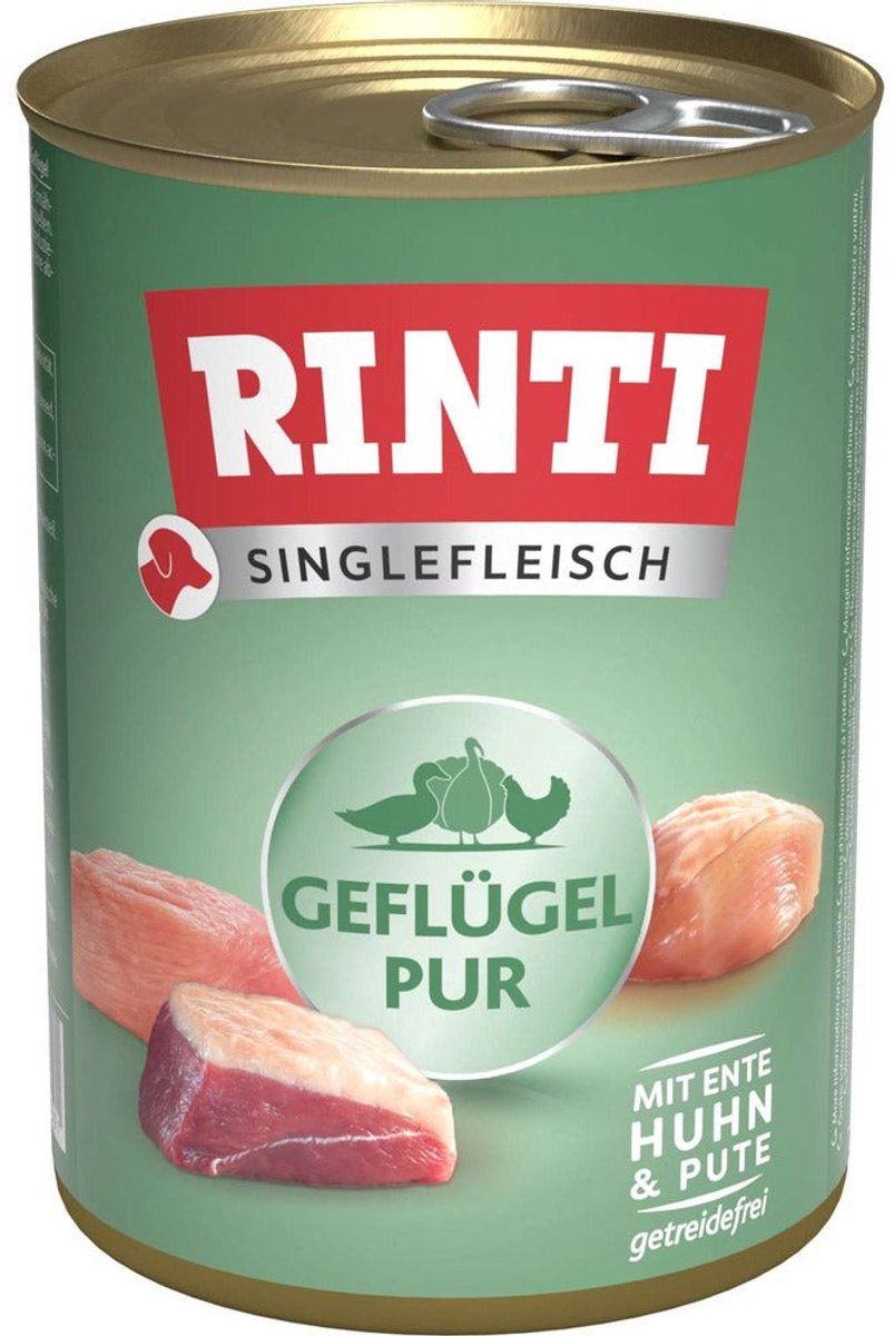RINTI Rinti - Enkelvoudig vlees 12x400g - Puur gevogelte