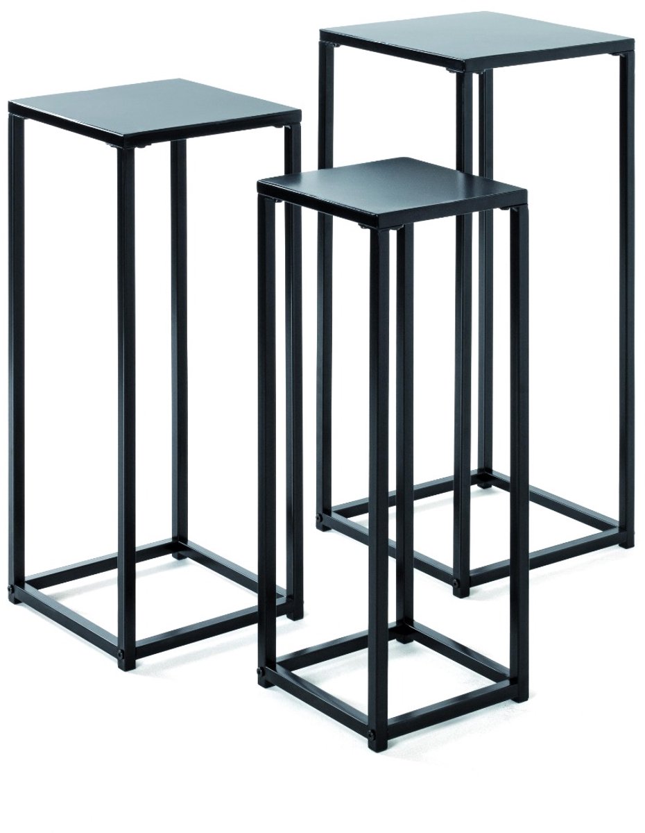 Plantenbak – Zwart stalen plantenrek – Metalen planken en buisframe met poedercoating – Stevig industrieel design