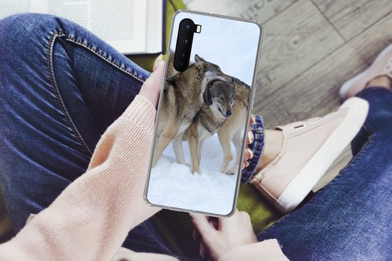 OnePlus Nord - Loup - Europe - Neige - Coque de téléphone en Siliconen