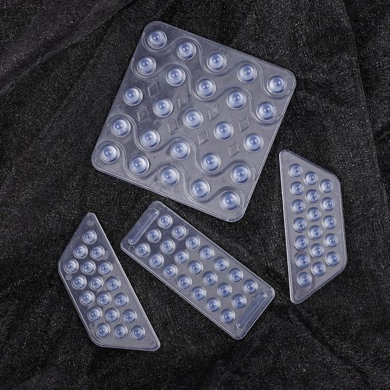 BOXOB 2 Stück Snowboard Stomp Pad, 3D Klare Snowboardmatte mit Zarter Schneeflockenform