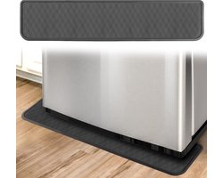 95x21.5cm Fridge Spill Mat, Silicone Fridge Floor Protector Drip Tray Non-slip Device Mat Drip Catcher for Mini Fridge Washing Machine Wine Cabinet Dryer (Grey)
