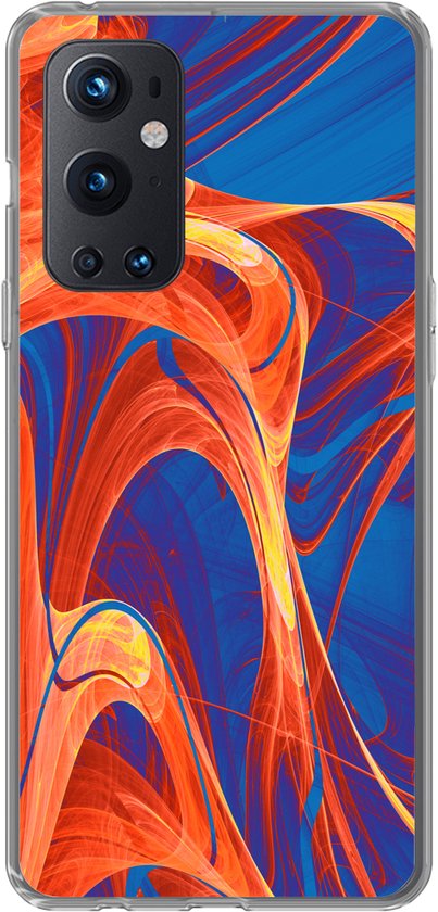 OnePlus 9 Pro - Art - Vagues - Couleur - Psychédélique - Coque de téléphone en Siliconen