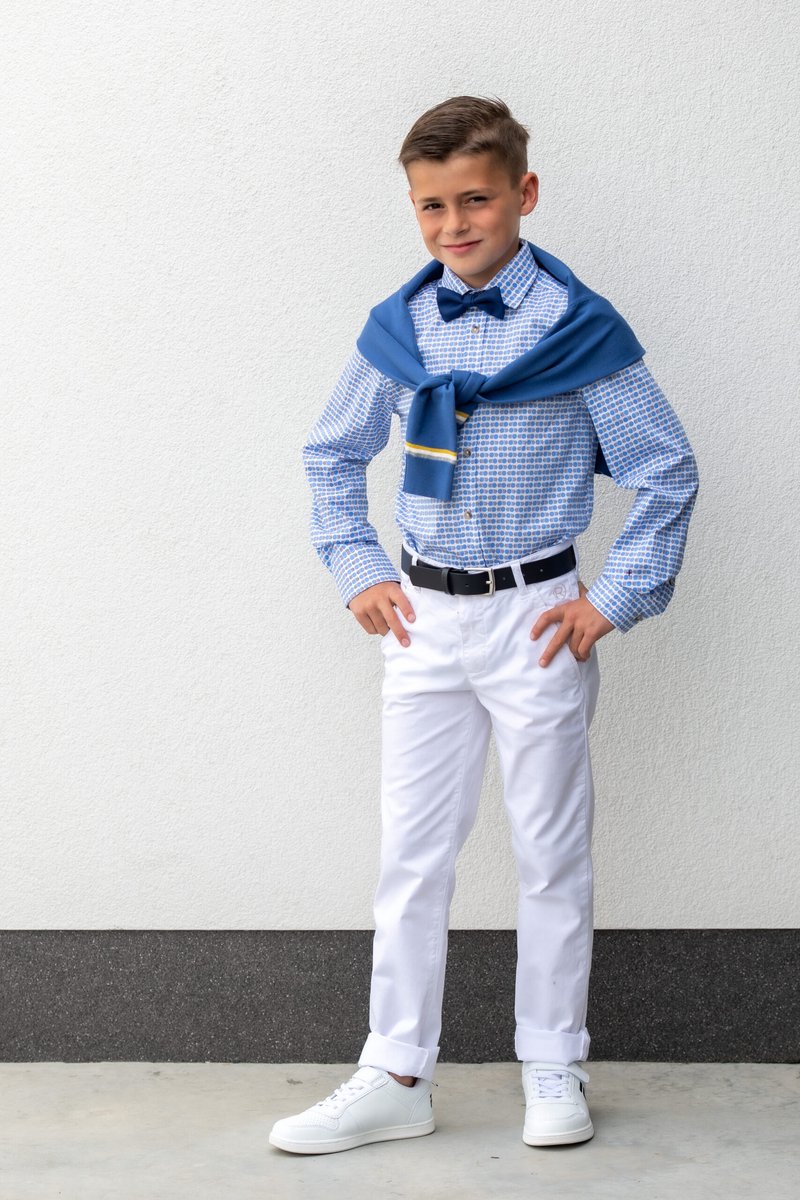 Red & Blu - Hemd - Maat 134 - Jongens - 947 Blue Graffi -