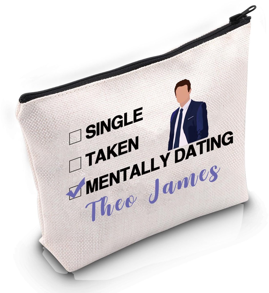 Make-up tas met T James ontwerp, geschikt als cadeau voor fans, gemaakt van duurzaam materiaal met ruime opbergruimte voor cosmetica en accessoires
