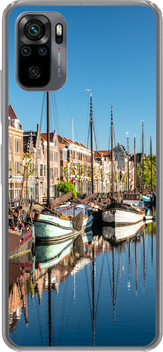 Telefoonhoesje Geschikt voor Xiaomi Geschikt voor Redmi Note 10 Pro hoesje - Rotterdam - Zomer - Boot - Siliconen Telefoonhoesje Telefoonhoesje
