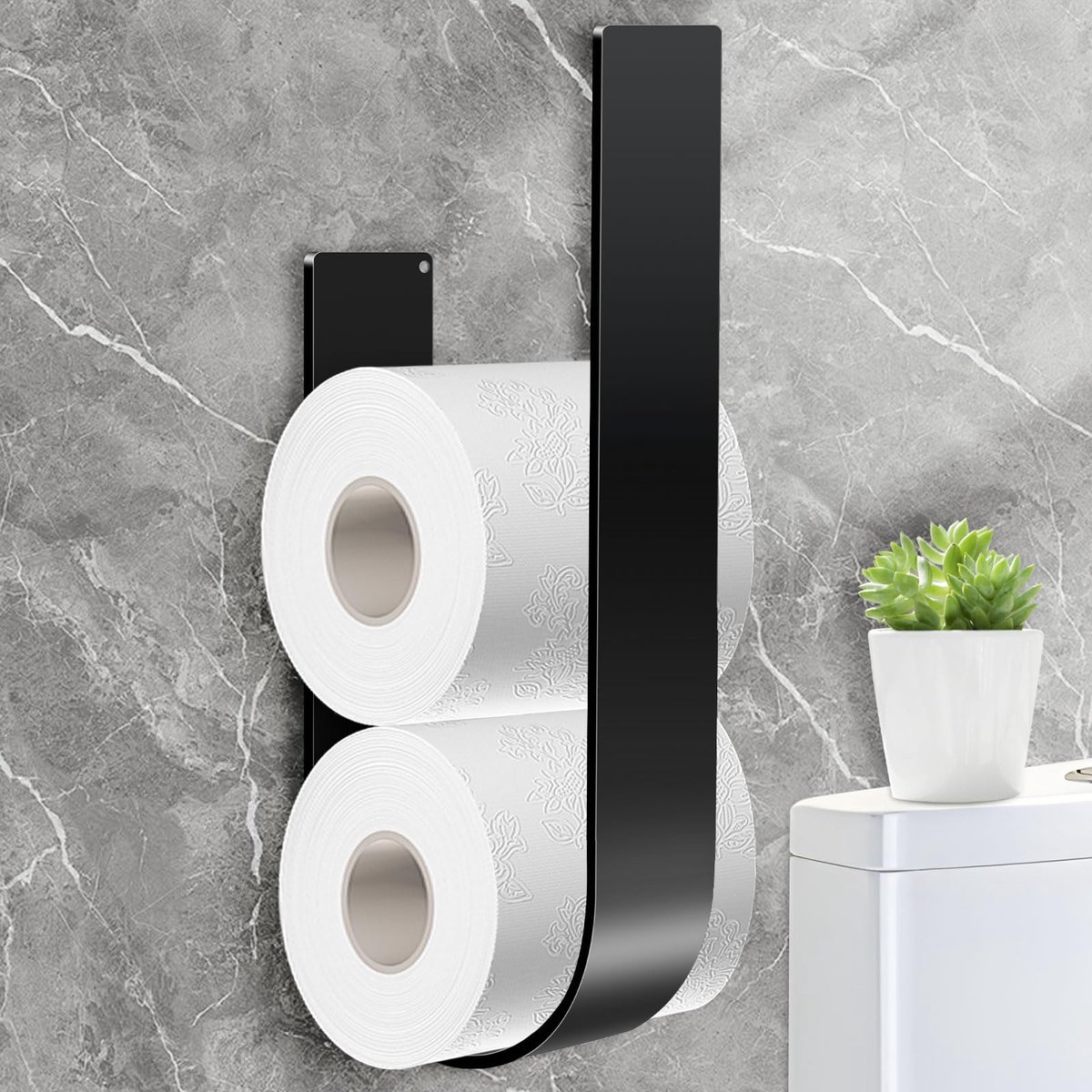 Ibenzoa® Zelfklevende Toiletrolhouder Voor Drie Rollen - Geen Boren Nodig En Ruimtebesparend Ontwerp