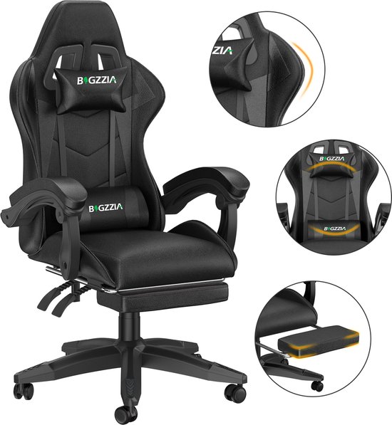 Bigzzia Gaming stoel - Ergonomisch PU leer - In hoogte - Bigzzia - €86,62