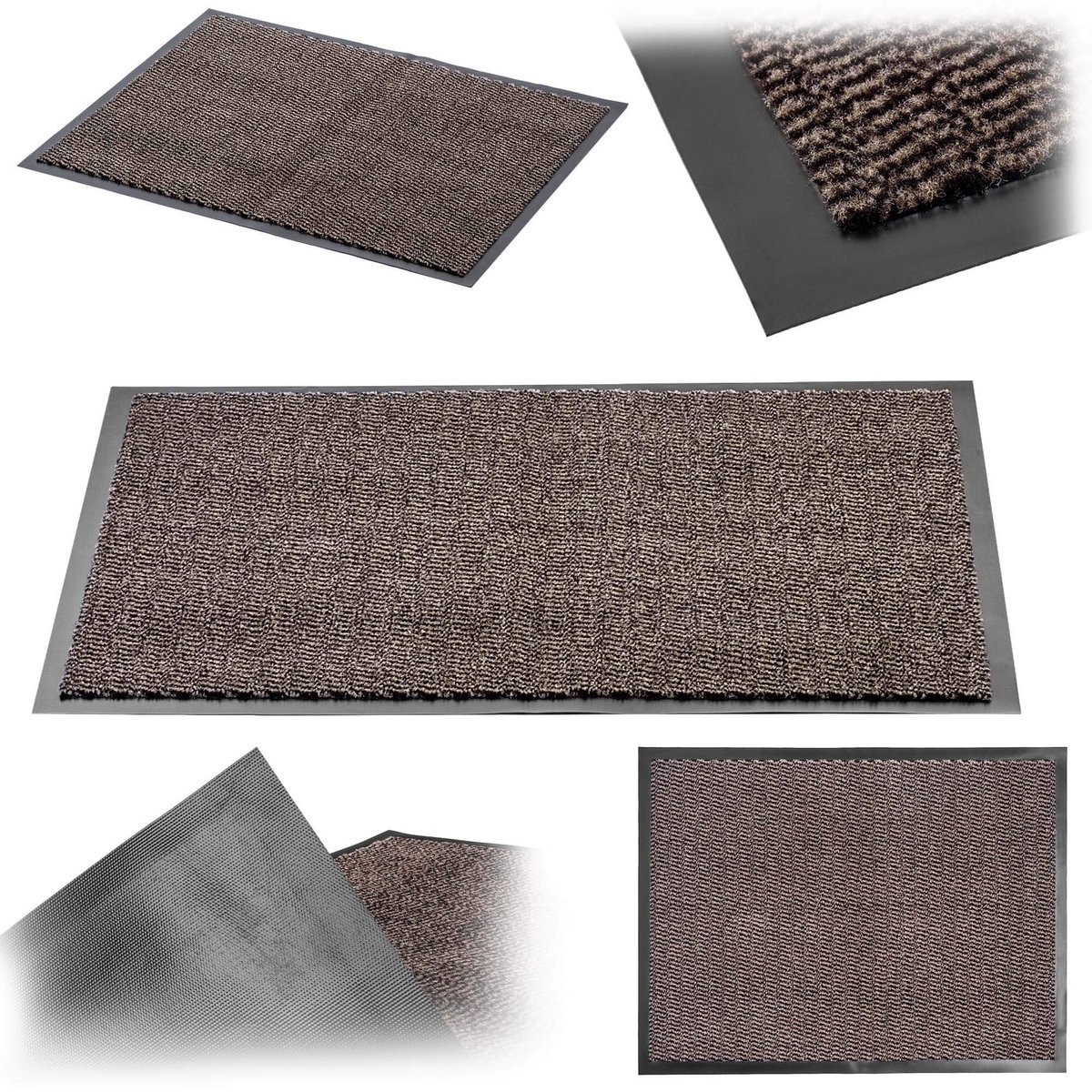 KADAX Antislip vuilvangmat, deurmat voor binnen en buiten, deurmat voor entrees en huisdeuren (bruin, 40 x 60 cm)