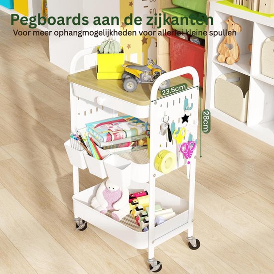 Rollende Opbergwagen Met 12 Laden & Houten Plaat Voor Knutselbenodigdheden Kunststof Opslag En Thuiskantoor Leerkracht Rolcontainer Klaslokaal School Groen 3282376381