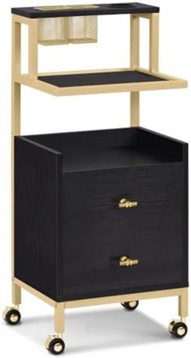 WNHB® Moderne Kapperswagen met Wielen en Lades Luxe Salon Trolley voor Badkamer en Woonkamer