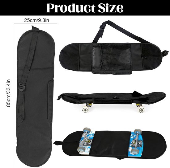 Longboard Bag - Waterproof Longboard Carry Bag - Skateboard Bag Geschikt voor Skateboards Onder 31.4 Inch van Merkloos	 — afbeelding 5