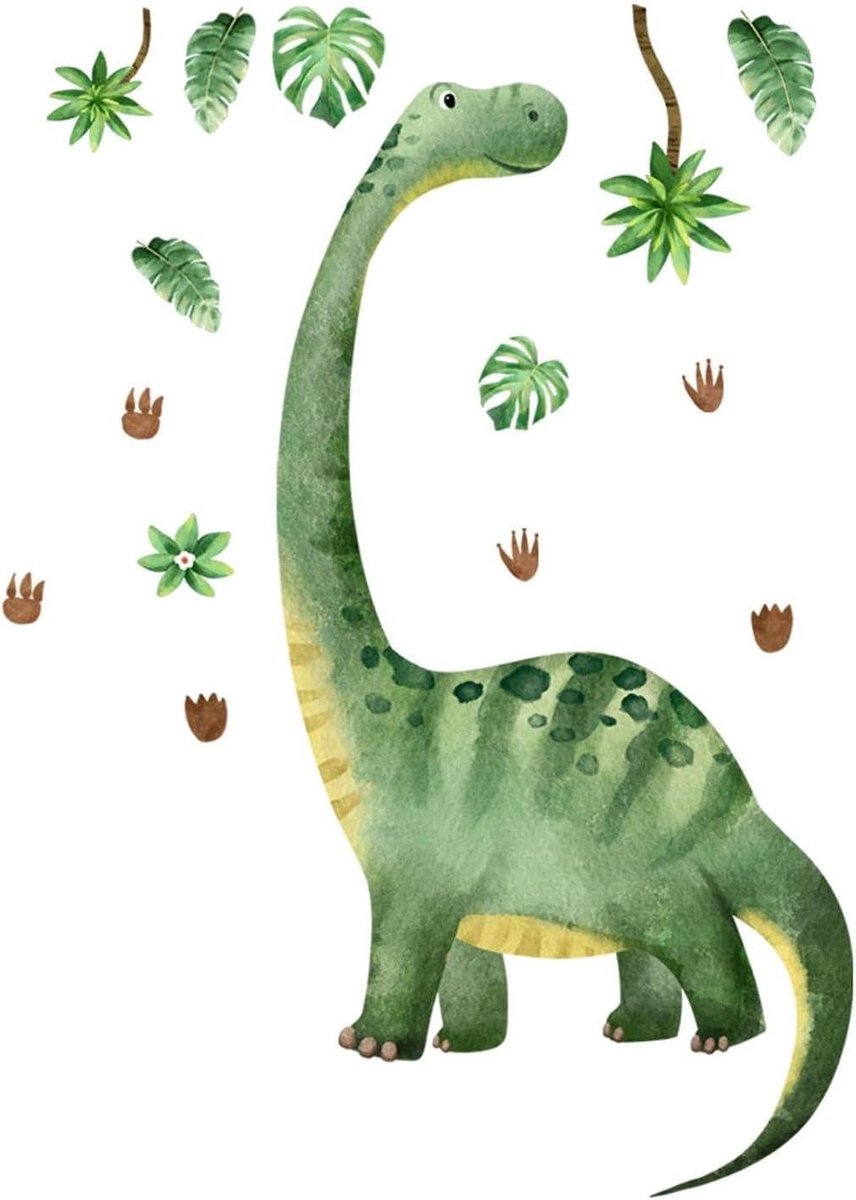 ByShane - Muursticker Cartoon Dinosaurus voor Kinderkamer Decoratie - Leuke Muursticker met Interessant Ontwerp voor Huisdecoratie
