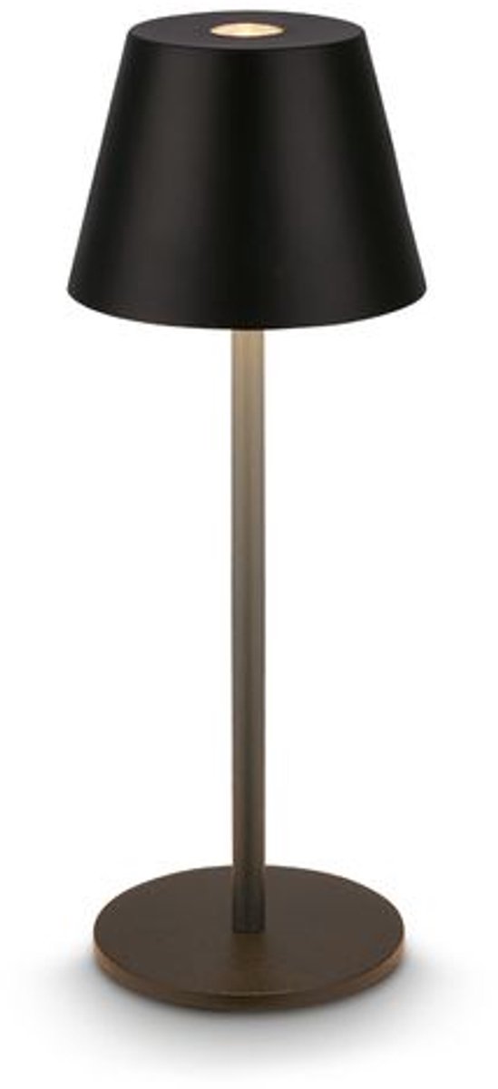 BRILONER Kiki Nano – Tafellamp Oplaadbaar – draadloze lamp – voor binnen & buiten – IP44 – dimbaar – accu – spatwaterdicht – zwart – Ø6 x 14,2 cm