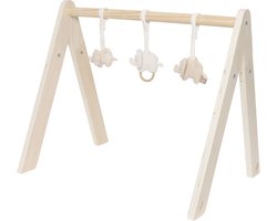 Jollein - Babygym Speeltjes - Baby Speelgoed Hangers - Hout & Polyester - Elephant Tales