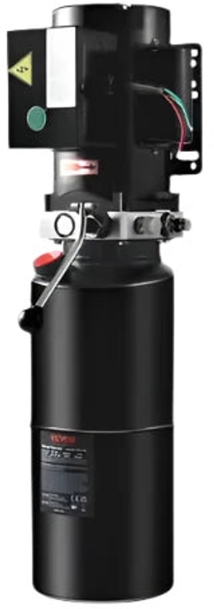 Hydraulische Pomp - 220V - Enkelwerkend - 3200 PSI Maximale Druk - Reservoir Capaciteit 10 quart - voor Dump Trailer Auto Heffen - Zwart