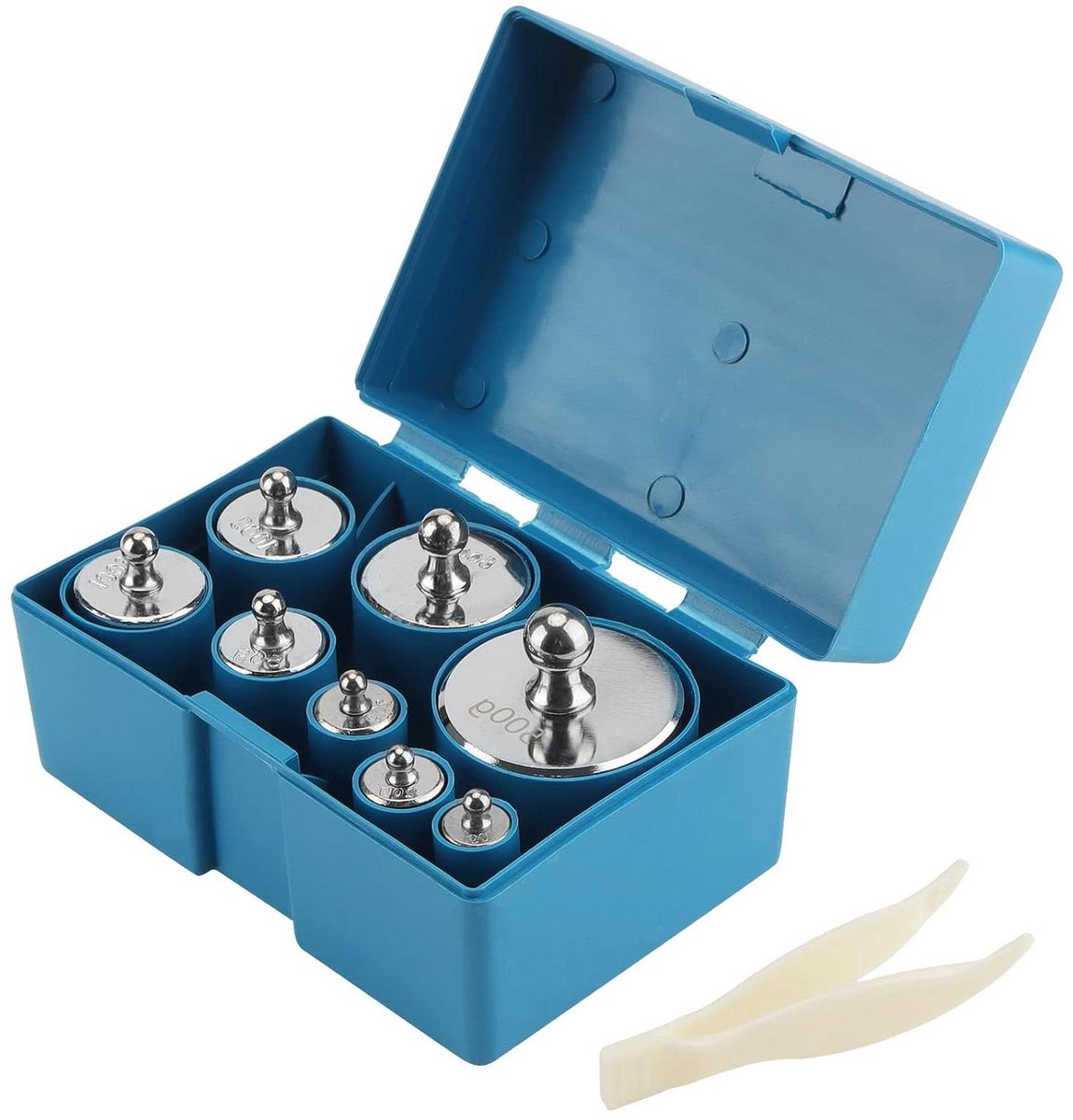 Allecto Plus - Kalibratiegewichten Set 1kg met Tweezer voor Digitale Weegschalen - 10g 20g 50g 100g 200g 500g