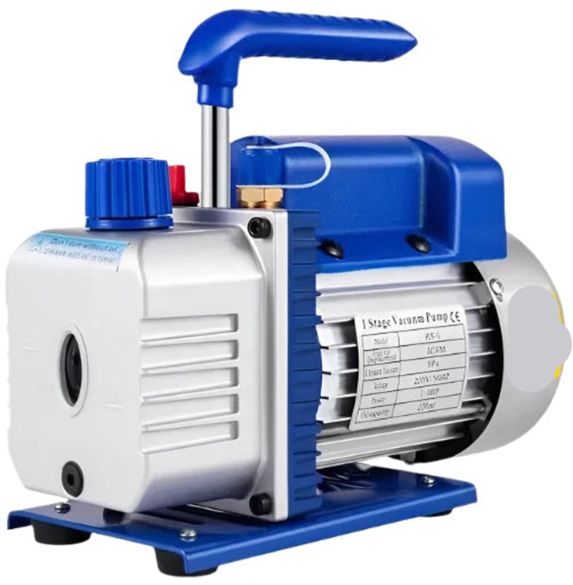 Vacuümpomp - Koelmiddel Vacuümpomp - Koelmiddel Gereedschap - Auto Reparatie Vacuümpomp - 3CFM - Enkeltraps HVAC - voor Huishoudelijke Airco Reiniging - Blauw