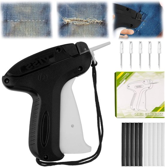 Micro Stitch Gun & Tagging Gun voor Kleding, Snel Blauw Tagging Pistool voor Kleding, Klein Pistool voor Kleding Naaien, Kleding Tag Gun met 1000 Mini Micro Bevestigingsmiddelen & 5 Naalden