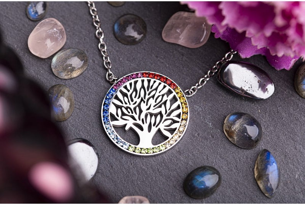 Levensboom in chakra wiel