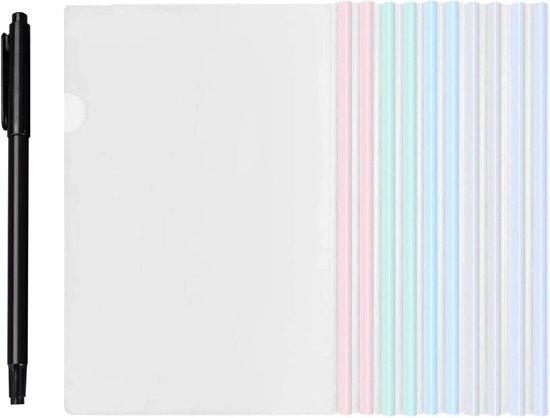 A4 Sliding Bar Binder, kunststof A4 Sliding Bar Binder, 10 stuks transparante A4 Slide Binder Ordner met schuifbar, schuifbinders A4, sliding Bar binders, transparant