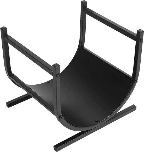 Foto: Inovra plus opbergrek voor brandhout 42x365x395 cm met dubbele poeder gecoate afwerking organizer voor houtblokken geschikt voor open haard ideaal voor huishoudelijk gebruik