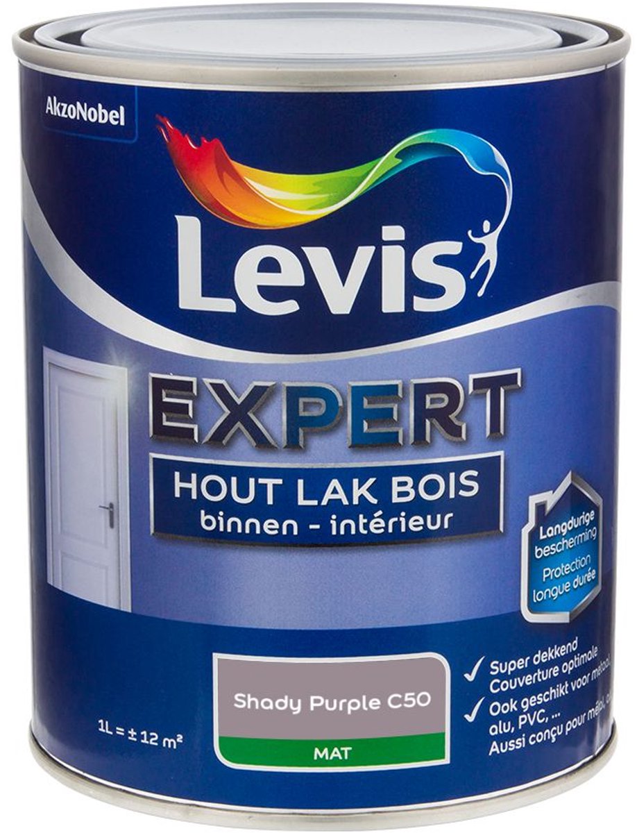 Levis - Expert Hout Lak Binnen Mat Mix - Shady Purple C50 - 1 L