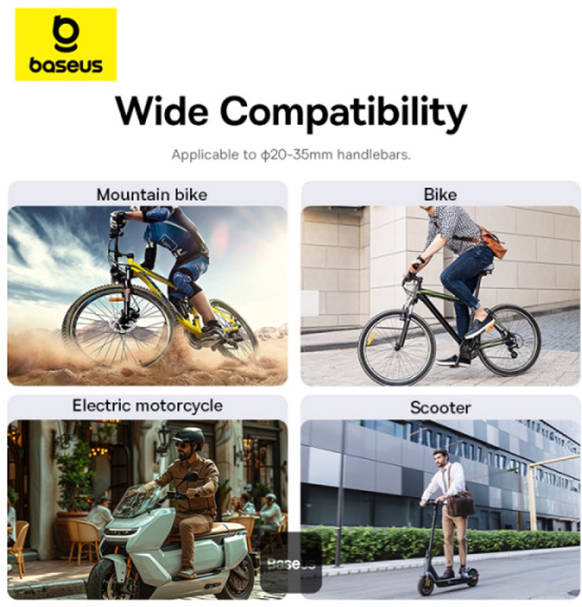 Baseus PrimeTrip - Magnetische Telefoonhouder Fiets met Klem - Compatibel met MagSafe - Geschikt voor o.a. E-Bike, Racefiets, Mountainbike en Elektrische Stepjes - Zwart – foto 6