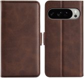 MobyDefend Hoesje - Geschikt voor Google Pixel 10 Pro XL - Luxe Wallet Book Case (Sluiting Zijkant) - Bruin