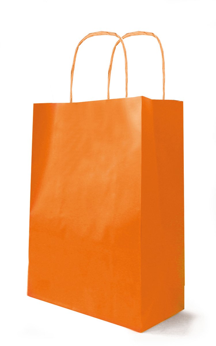 Papieren tasjes effen – 14+8×21 cm – 25 st – 90 g/m²/m2