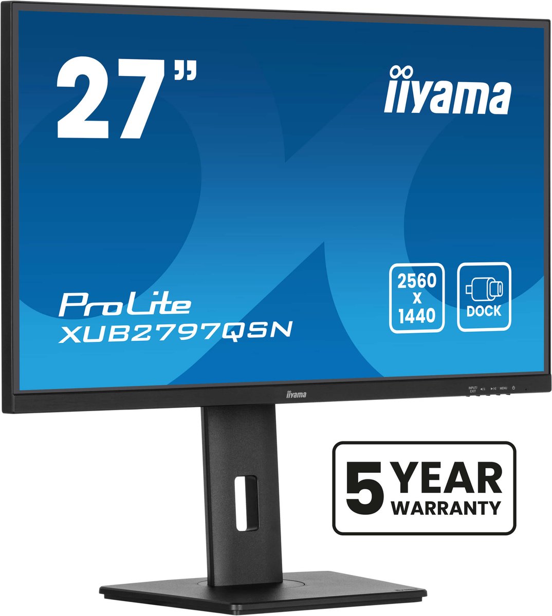 iiyama ProLite XUB2797QSN-B2 ledmonitor 100 Hz, HDMI, DisplayPort, USB-C, Adaptive Sync