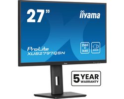 IIYAMA PROLITE XUB2797QSN-B2 - 27 inch - QHD - IPS - USB-Hub (4x) - Verstelbaar - USB-C Dock