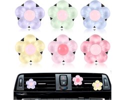 Allecto Plus - Autodiffuser Madeliefjes Bloem - Set van 6 - Auto-luchtverfrisser - Clip - Auto-accessoires - Interieur - Vrouwen - Decoratie - Auto-decoratie - Interieur voor Auto