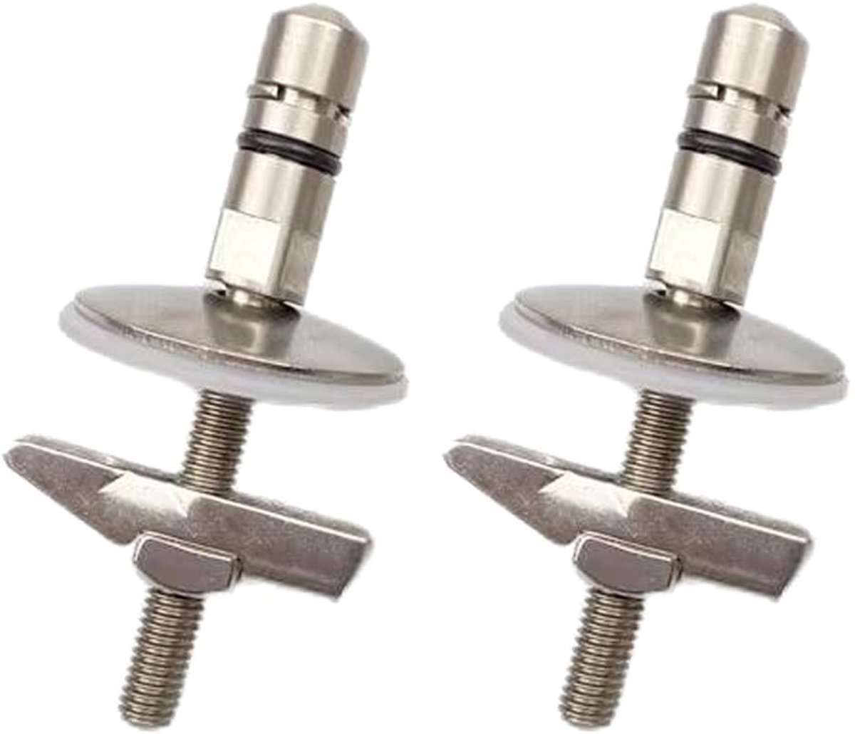 WC-bril Bevestigingsscharnier Set - RVS - Compatibel Haro & Luvett - M6 x 71,5 mm - 2 St