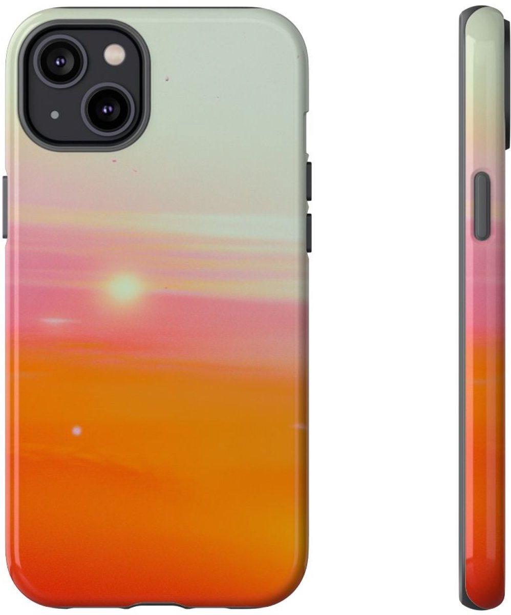 Abstracte Zonsondergang Kleuroverloop – Telefoonhoesje Geschikt voor iPhone 14 Plus