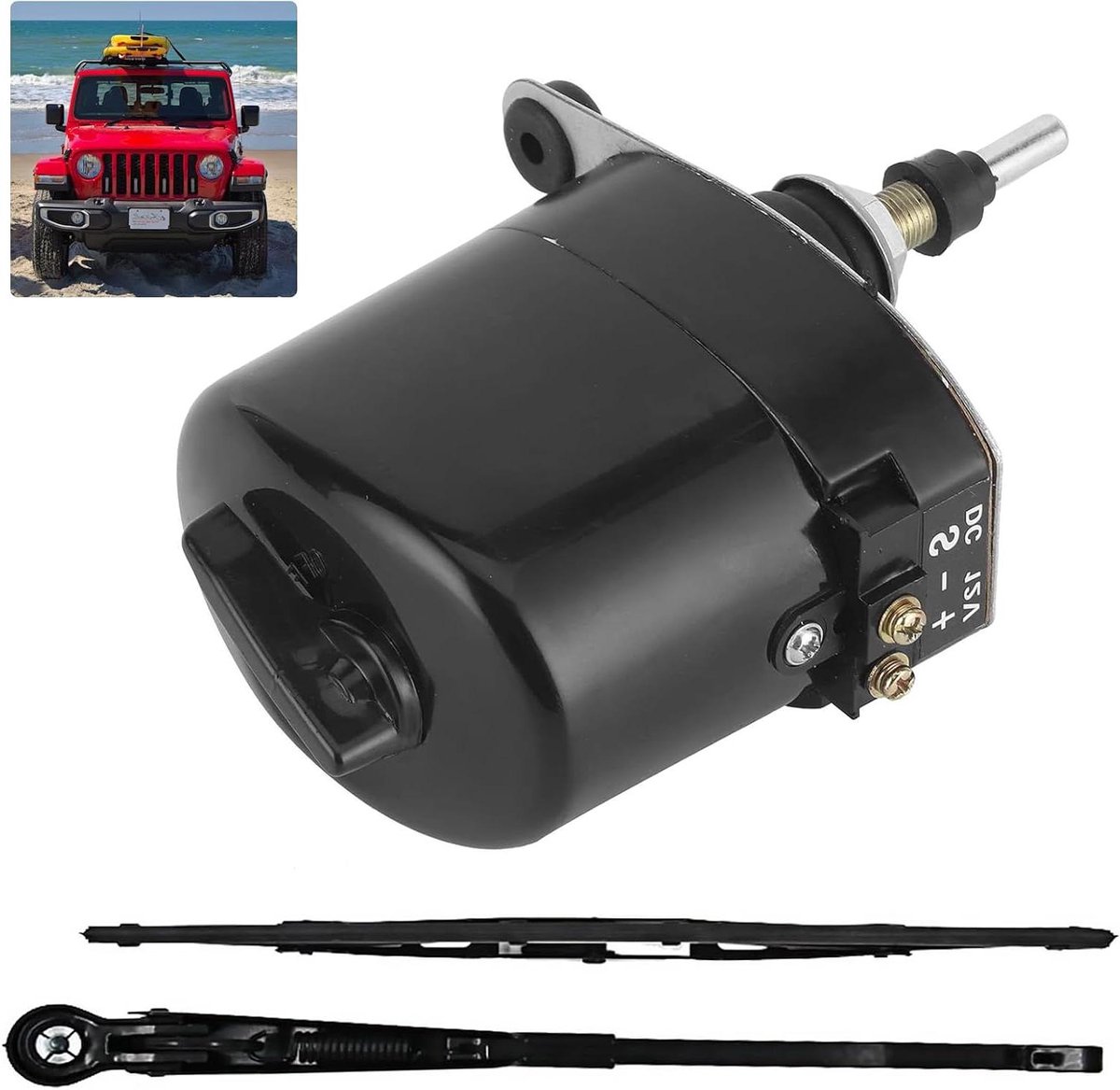Provento- Elektrische 12V Ruitenwissermotor met Arm en Blade - Voor Tractor Boot RV ATV UTV - Complete Ruitenwisser Kit met 105 ° Wisser - Universeel Geschikt - Hoogwaardige Kwaliteit - Duurzaam en Efficiënt - Eenvoudige Installatie