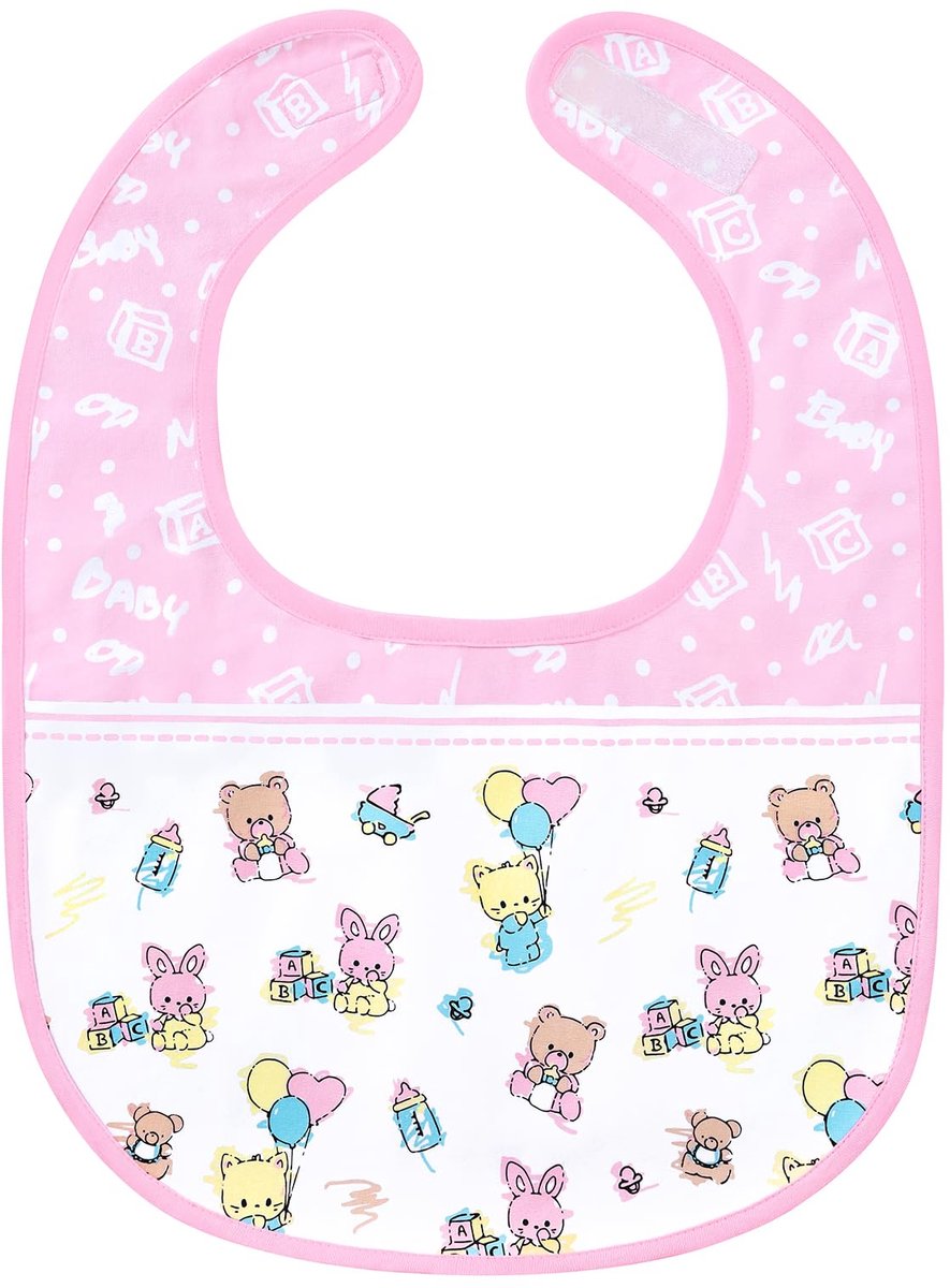Waterdicht Katoenen Slabbetje - Met Baby Cuties-print en Verstelbare Klittenbandsluiting - Voor Volwassenen