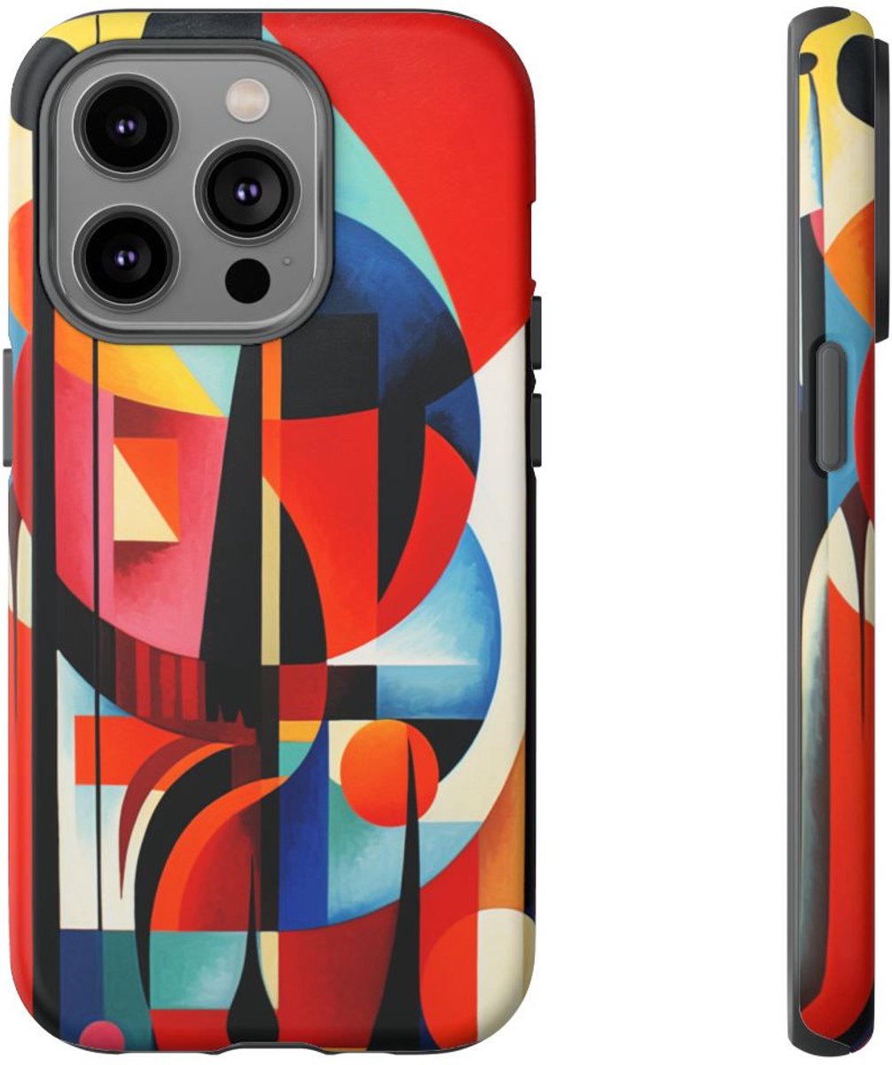 Abstracte Geometrische Compositie – Telefoonhoesje Geschikt voor iPhone 14 Pro
