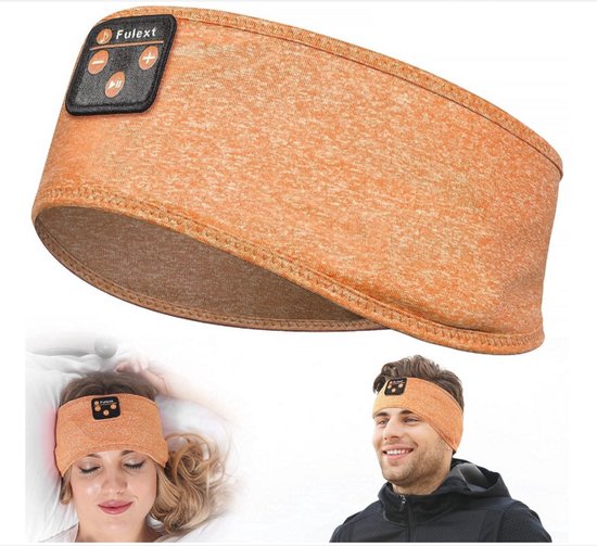 Bandeau de sommeil Bluetooth WNHB® – Casque Musique sans fil – Sommeil et sport confortables – Bouchons d'oreilles souples – Masque de sommeil avec Bluetooth