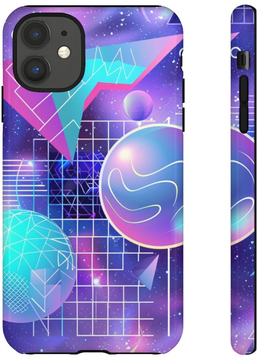Abstract Geometrisch Ruimteontwerp – Telefoonhoesje Geschikt voor iPhone 11