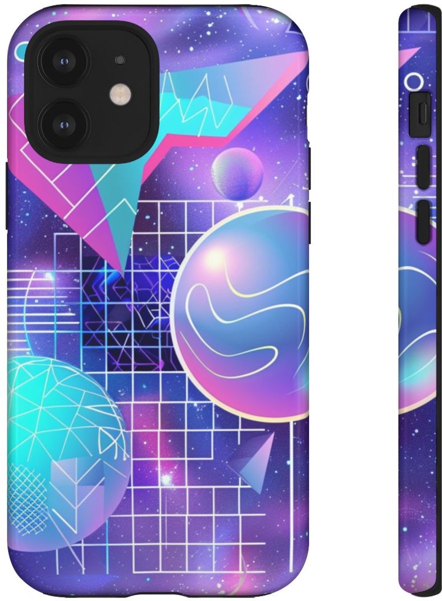 Abstract Geometrisch Ruimteontwerp – Telefoonhoesje Geschikt voor iPhone 12