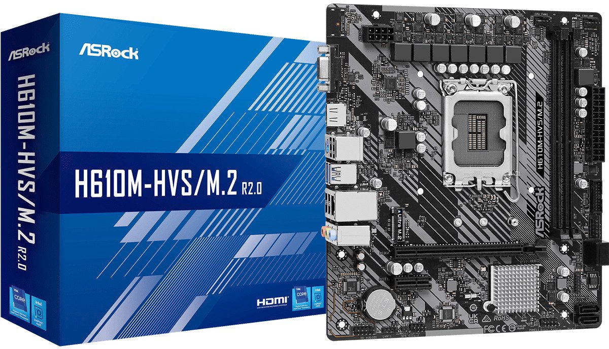 Asrock H610m-hvs Moederbord Zwart