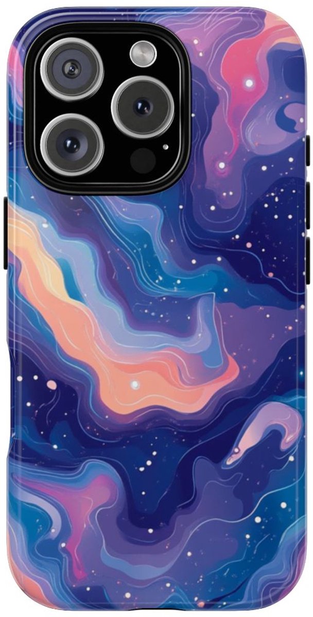 Kleurrijke Abstracte Kosmische Wervelingen – Telefoonhoesje Geschikt voor iPhone 16 Pro
