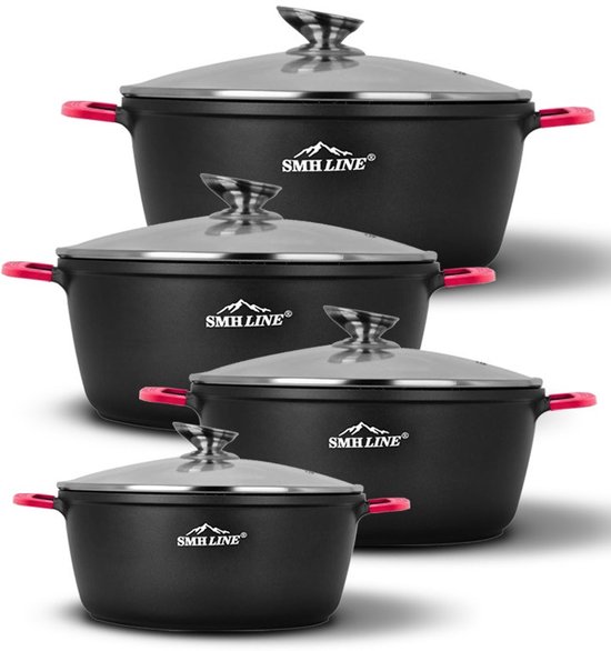 SMHLINE® Pannenset, gegoten aluminium, inductie, diameter 24 SMHLINE® Pannenset, gegoten aluminium, inductie, diameter 24