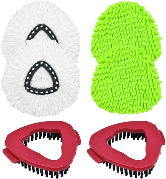 Foto: Geschikt voor vileda ocedar microlitas mop head brush swivel dweil head driehoekig schoonmaakdoekje accessoires in totaal 6 stuks twee stuks in elk van de drie stijlen