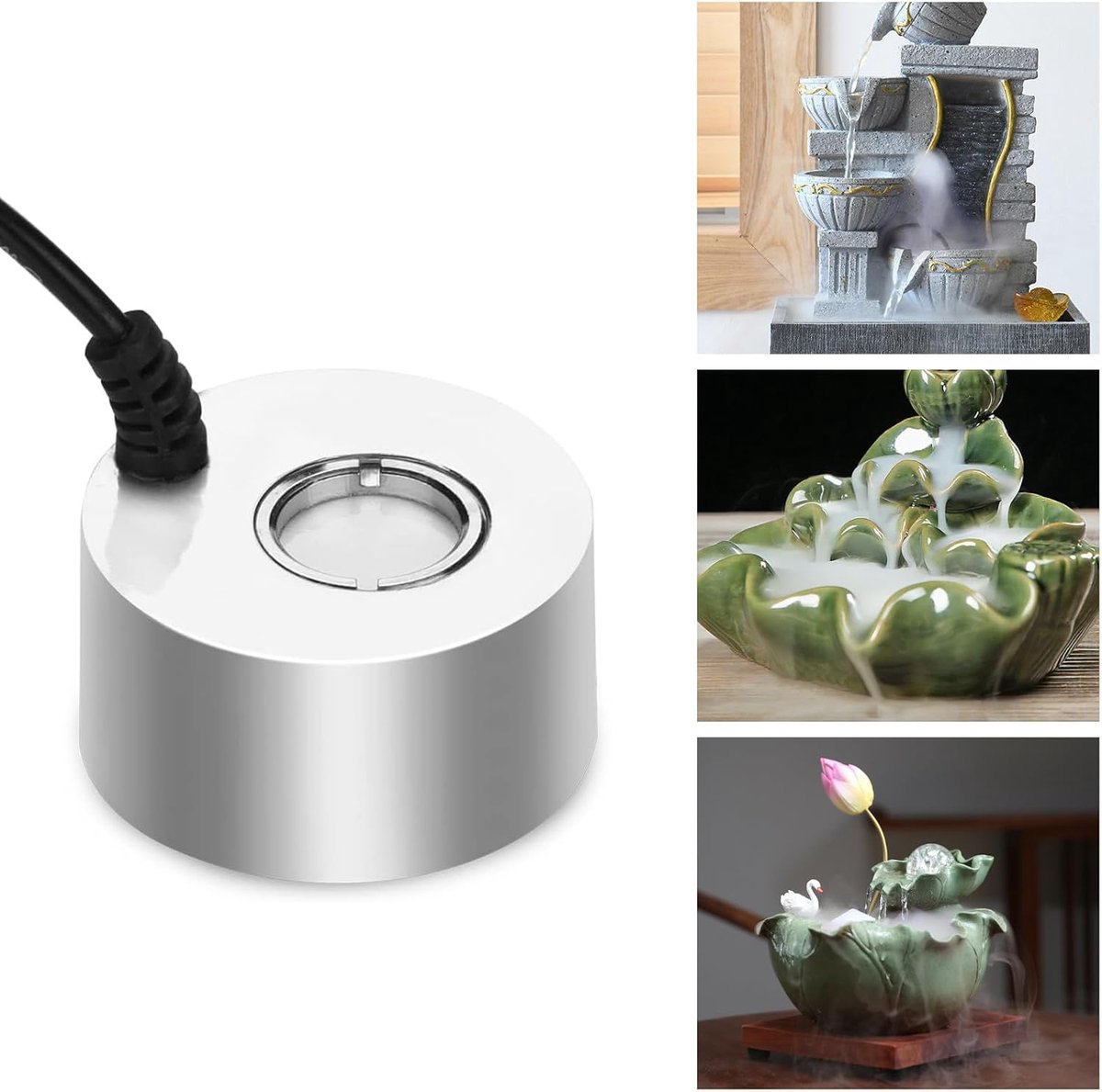 Ultrasonic Mist Nebulizer - 350ml/Hour - Ultrasonic Mist Maker - Humidifier voor Fountain Pond Aquarium Garden Rockery - Halloween Pumpkin Witch Pot