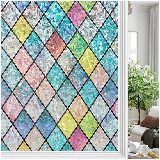 45cmX100cm Geen Lijm Statische Decoratieve Privacy... – Vicedeal